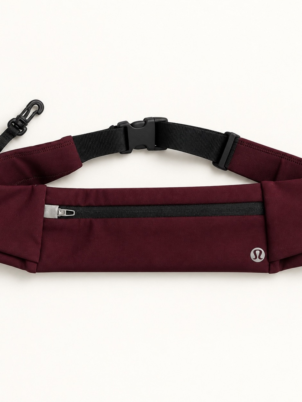 Lululemon Burgundy Running Belt Adjustable Zip Waist Bag